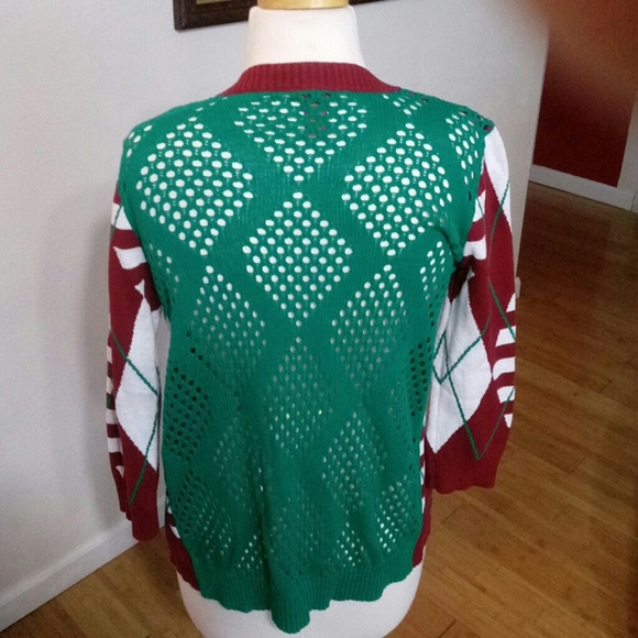 copper key open front sweater1 - Picture 3 of 4