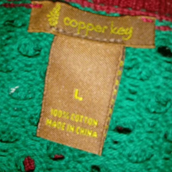 copper key open front sweater1 - Picture 4 of 4