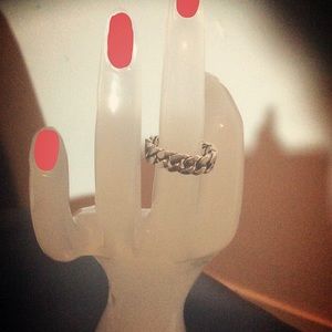 High Quality 925 Sterling Silver Rope Link Ring