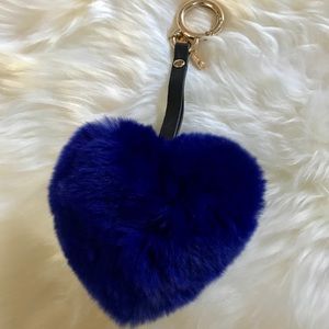 Rabbit Fur Key Chain - Heart Shape