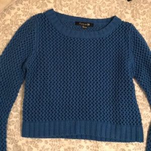 Cropped Blue Sweater