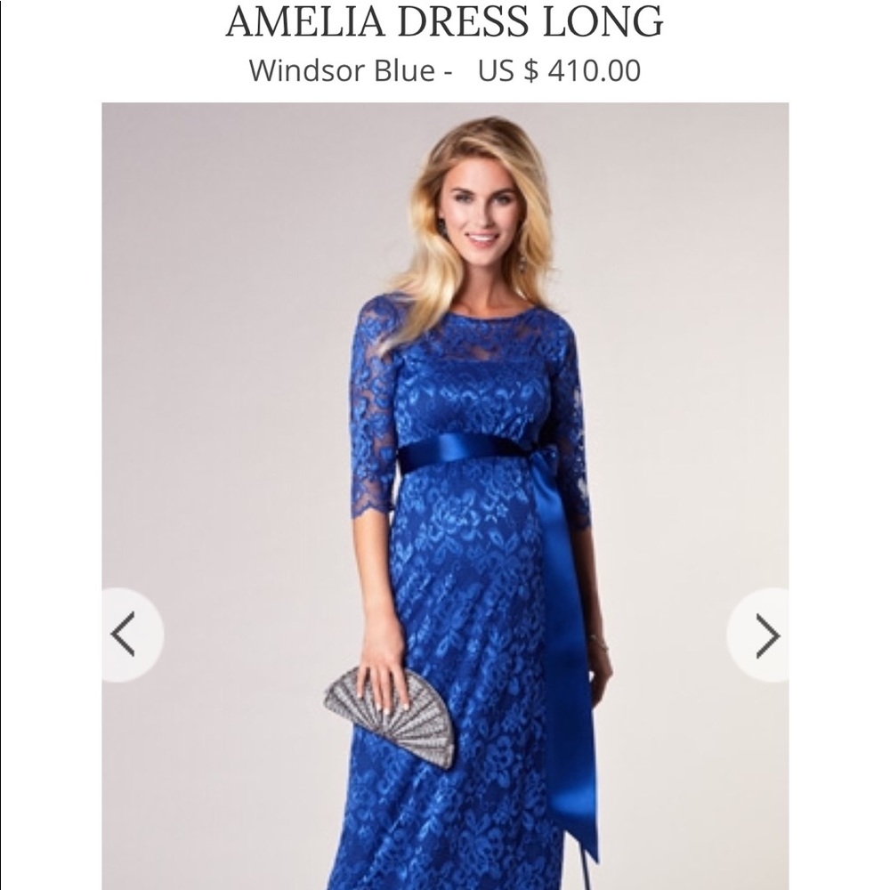 Custom Made Royal Blue Maternity Gown