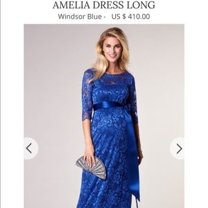 Custom Made Royal Blue Maternity Gown