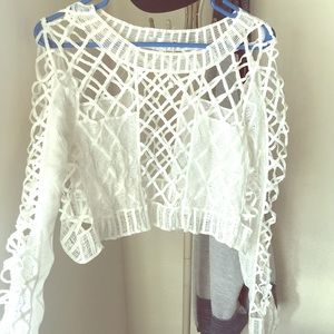White crochet crop top from LF