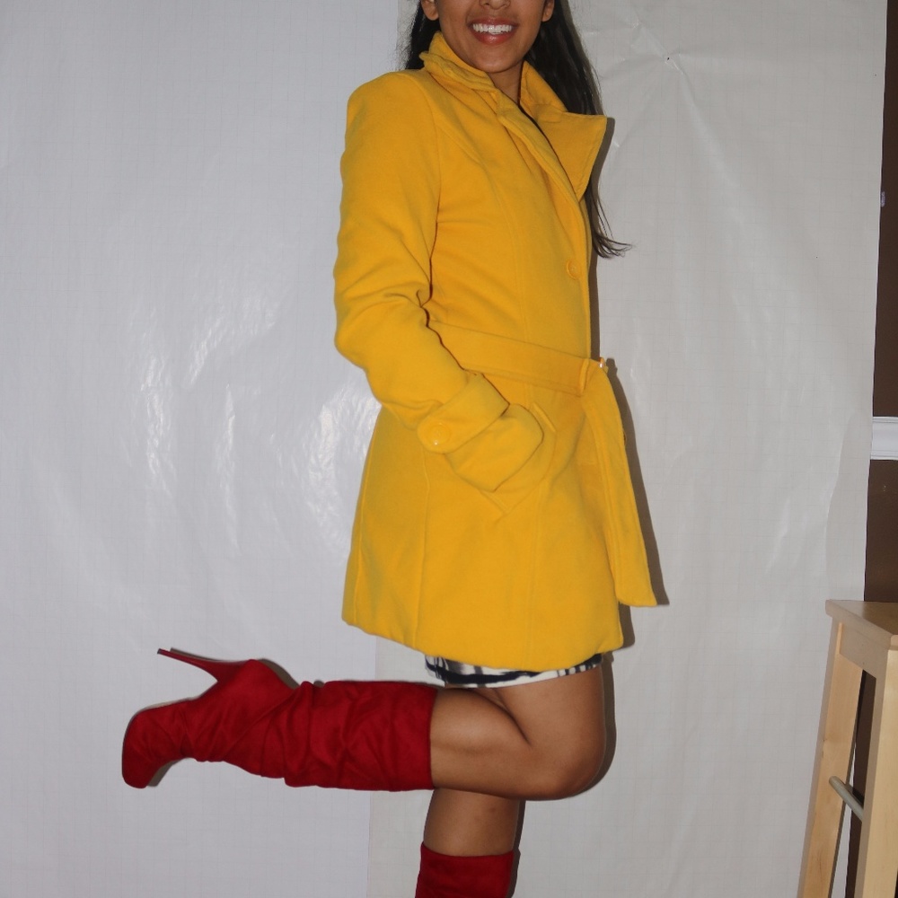 Yellow long coat