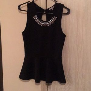Charlotte Russe Black Pendulum Top