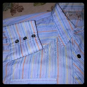 Vintage H bar C ranchwear men's pearl snap shirt