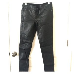NWT black leather pants