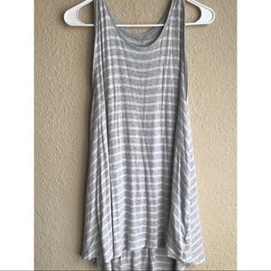 Merona White and Grey Swing Tank Top