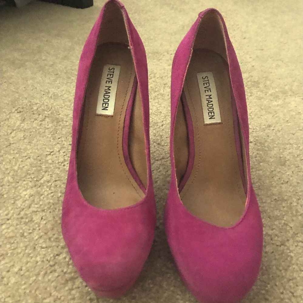 Steve Madden Size 7.5 Pink Purple Heels