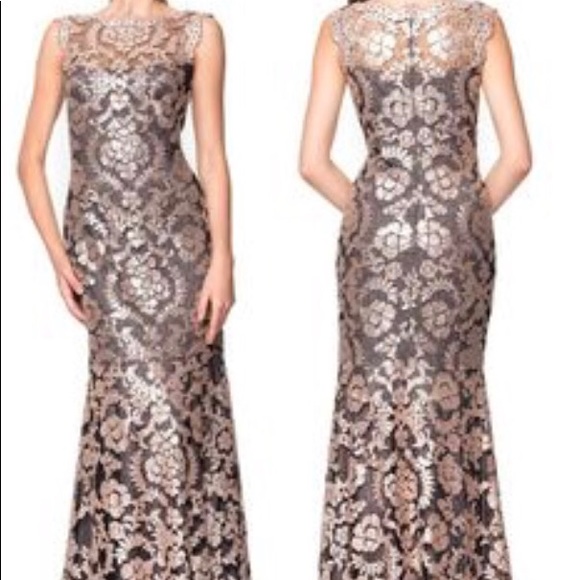 Tadashi Shoji Antique Pink Gown 12 - Picture 1 of 3