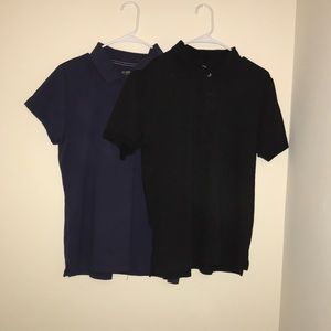 Black and blue button up shirt