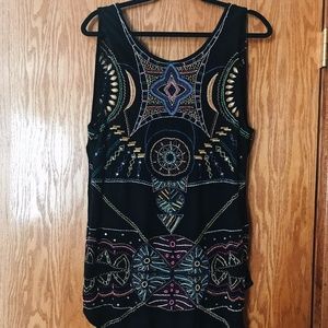 Free People Beaded Side-Split Tank