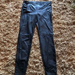 Vera Wang Black Leather Spandex leggings Size M