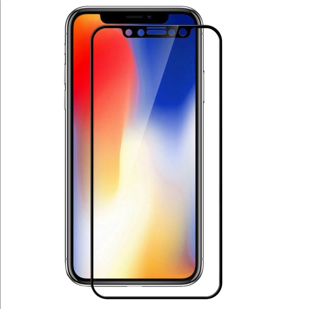 Black iPhone X Tempered Glass Screen Protector
