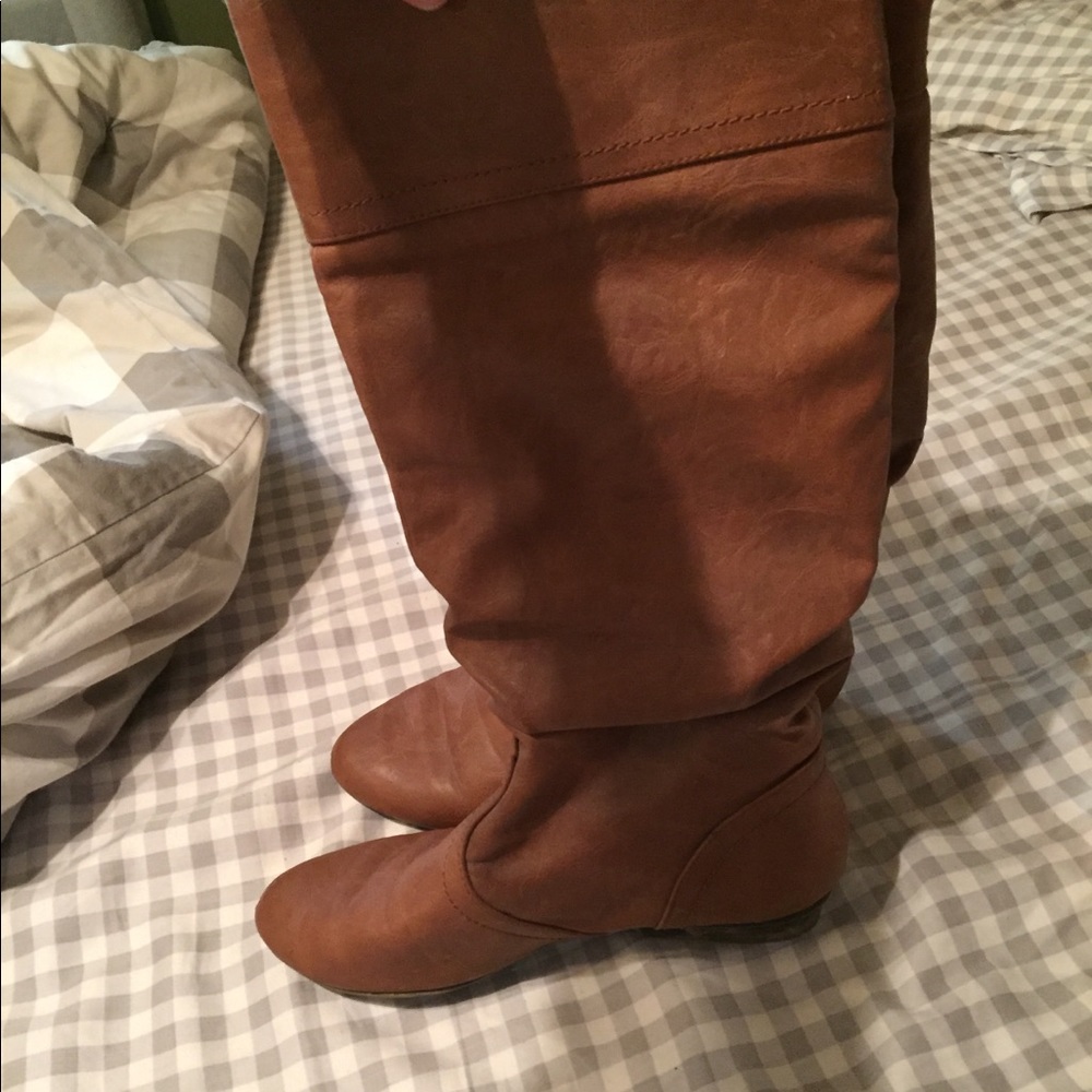 Tan tall boots