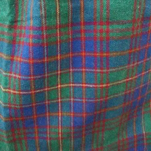 🌈 3/$10 SALE Vintage Plaid Wool Skirt - Picture 4 of 6