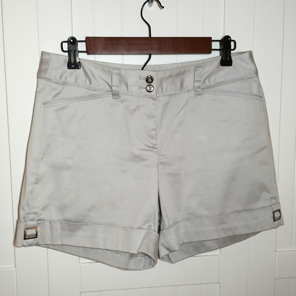 White House Black Market gray shorts 4
