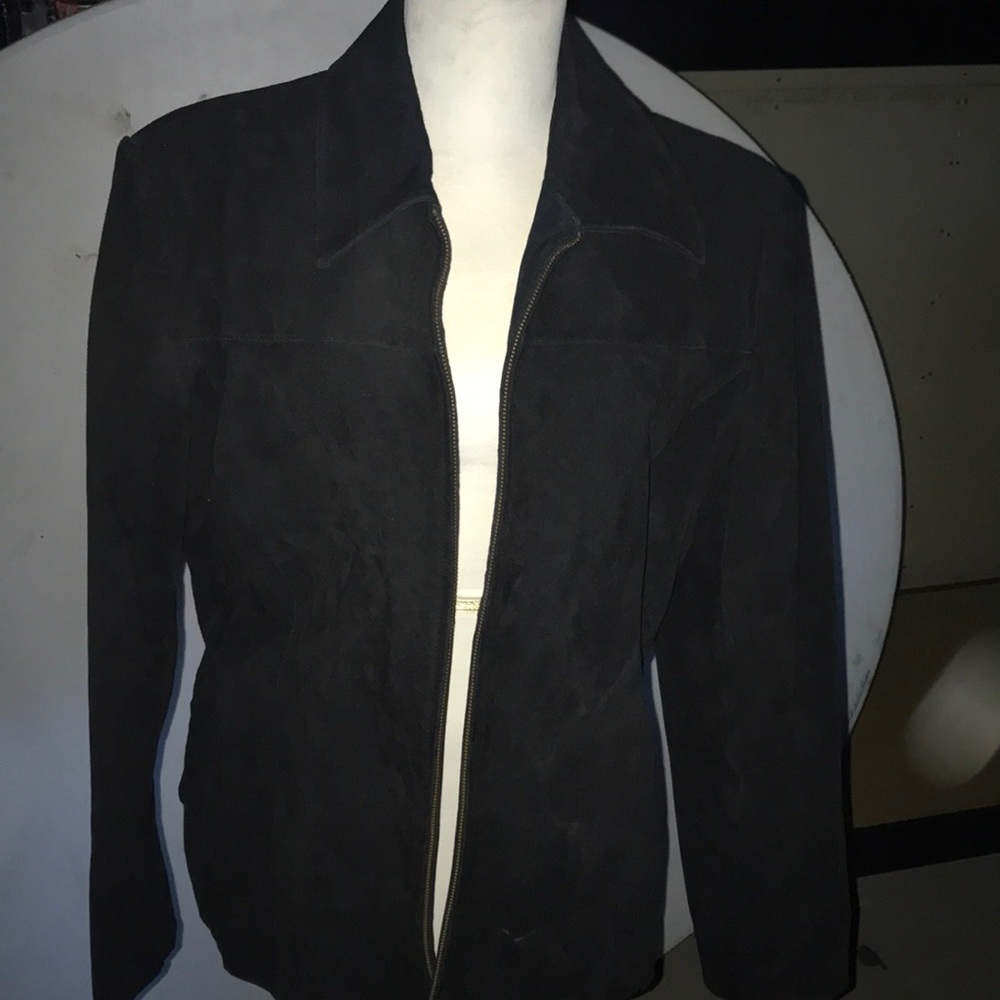 Leather zip up jacket pritti by Kristen Blake