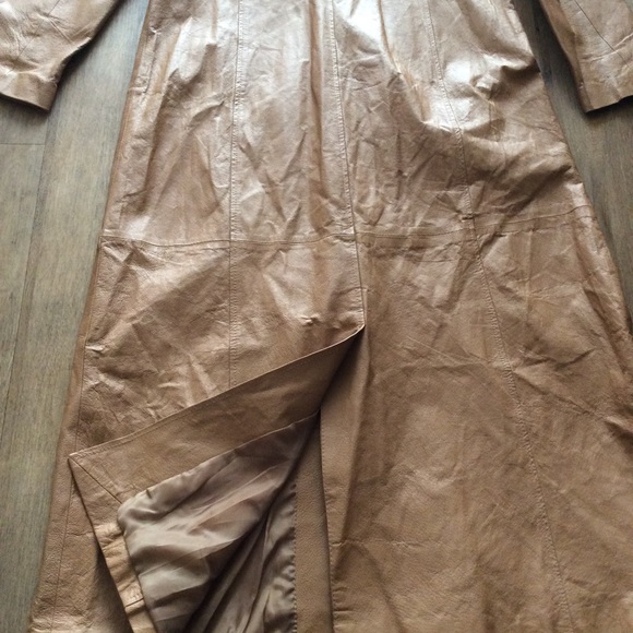 NWOT 100% Genuine Leather Maxi Coat - Picture 4 of 7