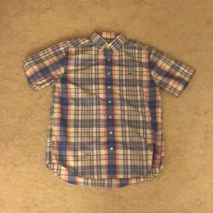 Plaid, short sleeve, collared Vineyard Vines shirt
