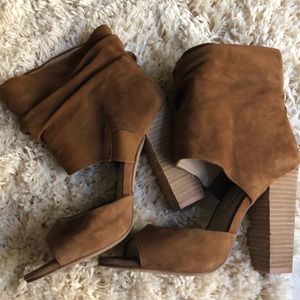 Soft real suede boho chic booties
