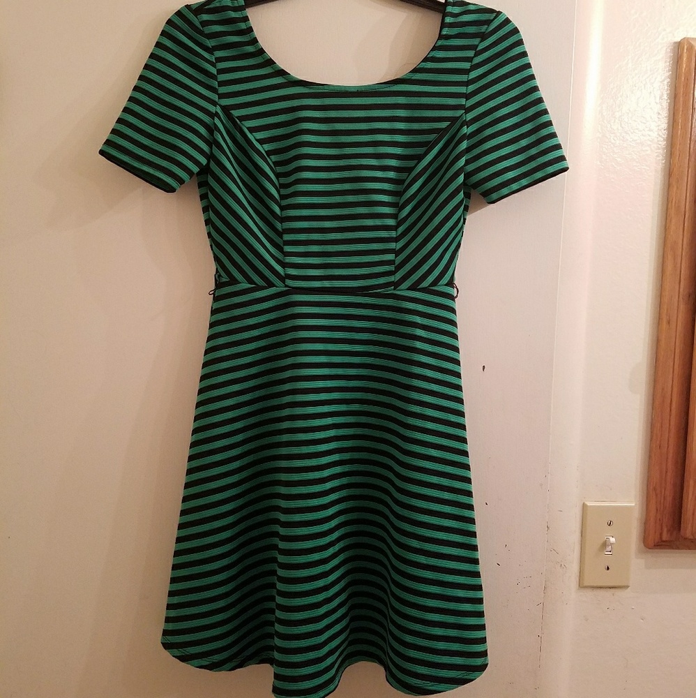 Round Neck Fit and Flare Dress