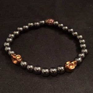 Hematite & Skulls “Balance” Energy Bracelet 7”