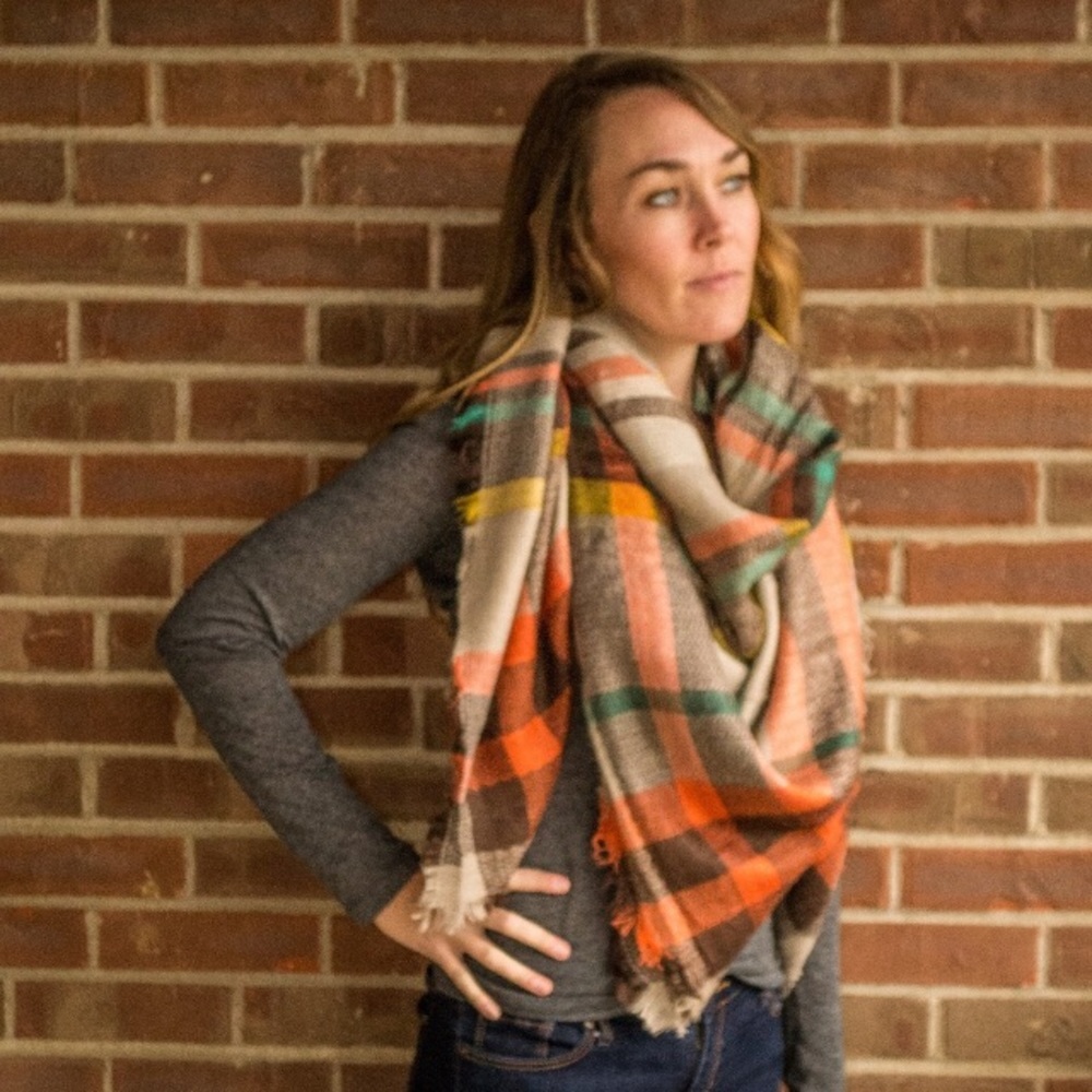 Plaid Blanket Scarf