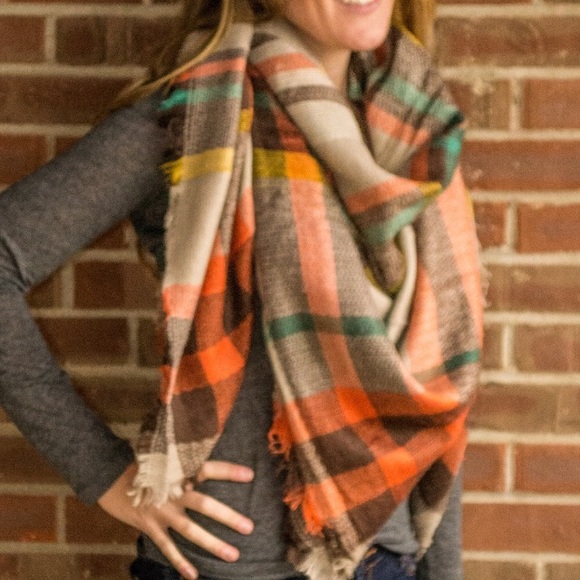 Plaid Blanket Scarf - Picture 2 of 3