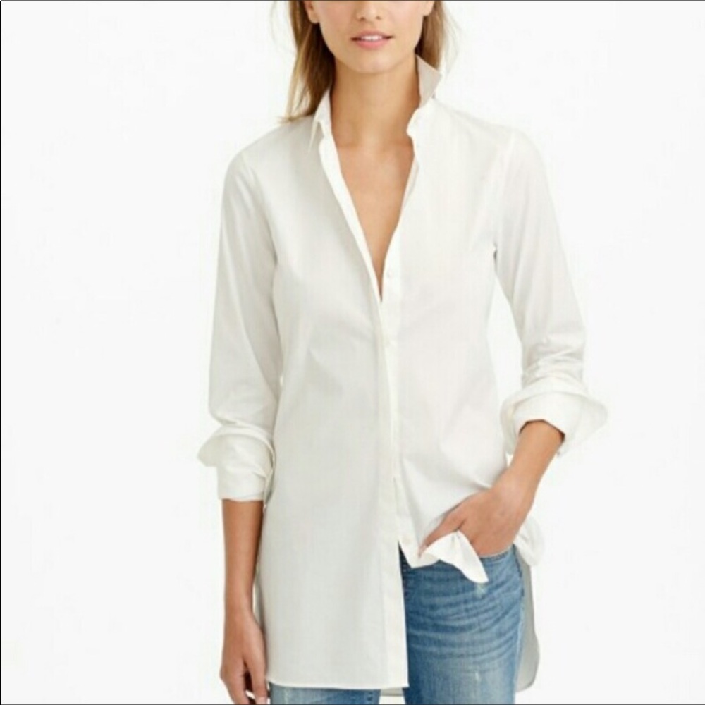 JCrew Endless Shirt NWT size XS white