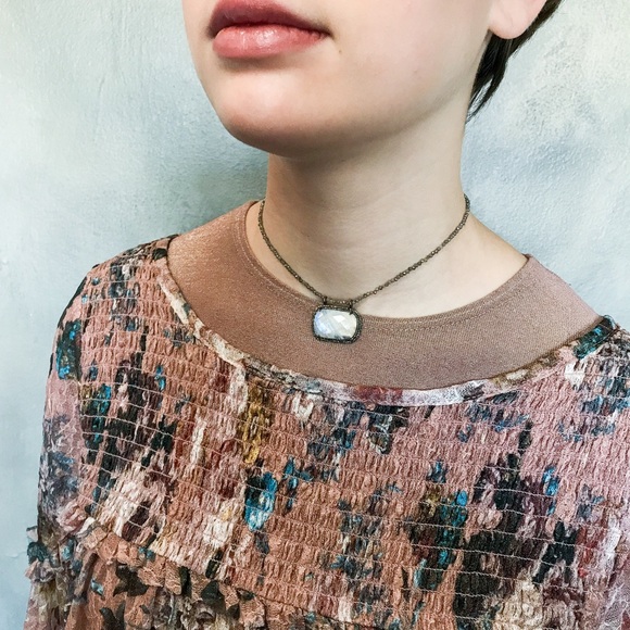 Sold! Diamond moonstone and labradorite necklace - Picture 5 of 5