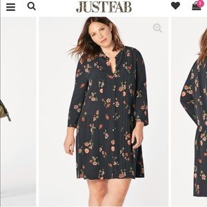 JustFab Pintuck Peasant Dress NWT