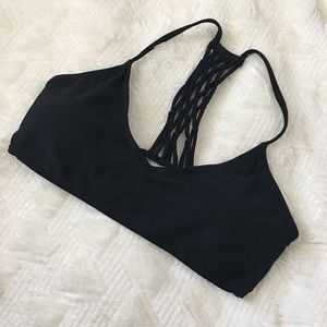 Black Crochet Bikini Top