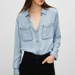 Aritzia Talula Chambray Shirt