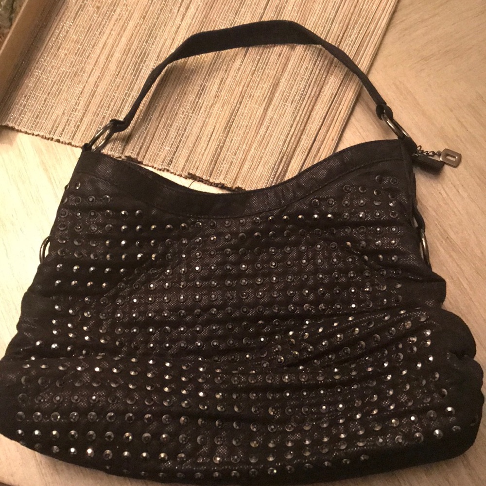 black studded purse