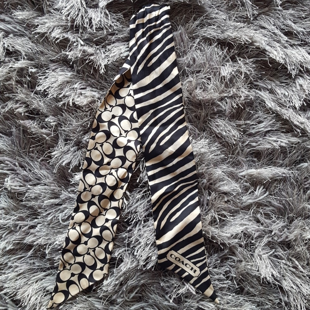 Coach silk ponytail scarf