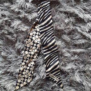 Coach silk ponytail scarf