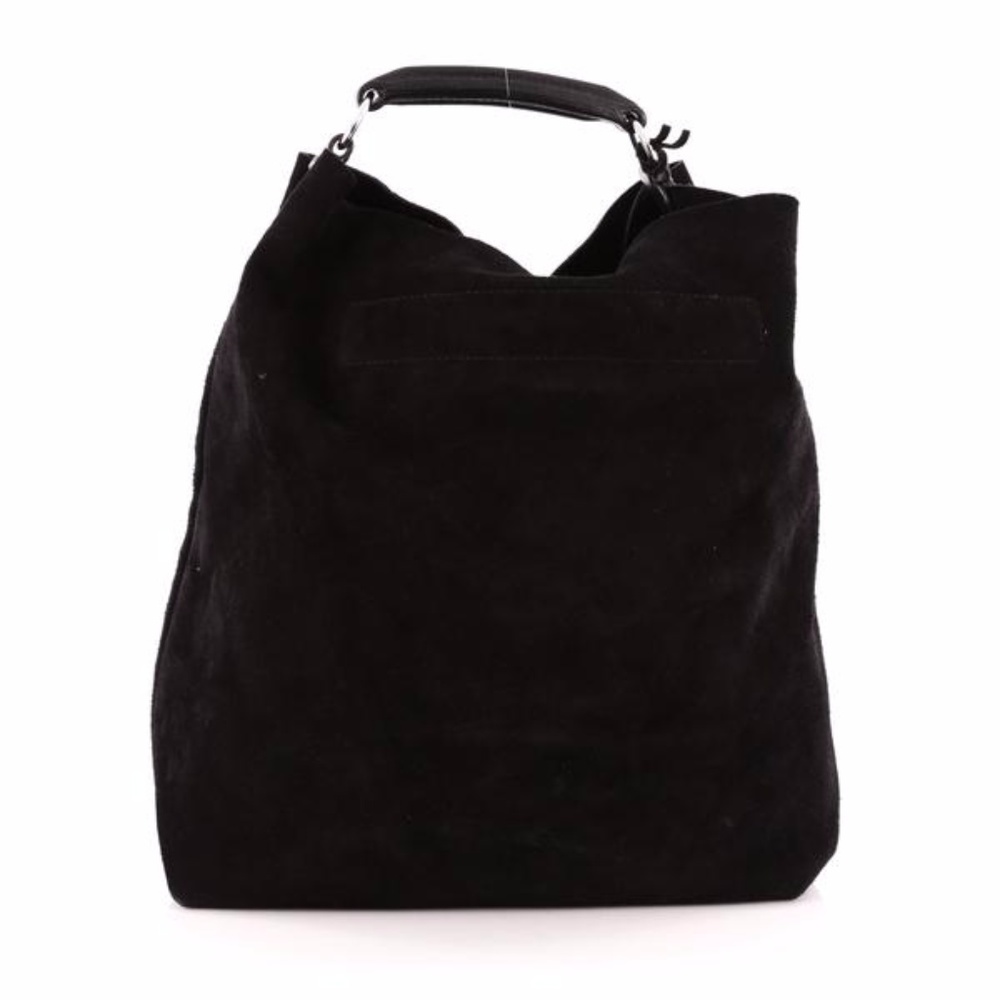 Balenciaga Black Large Suede Hobo
