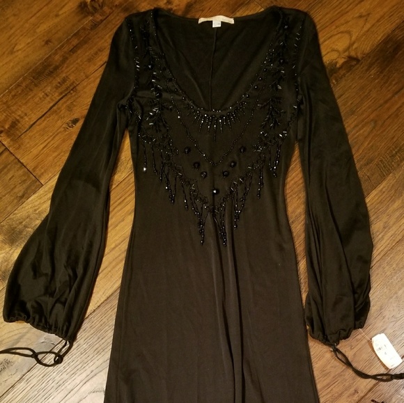 Roberto Cavalli Dresses & Skirts - VINTAGE Roberto Cavalli NWT Black Bead long dress
