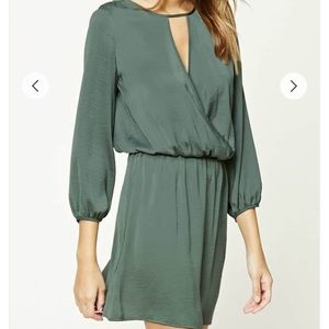 Forever 21 Satin surplice dress. Size small.
