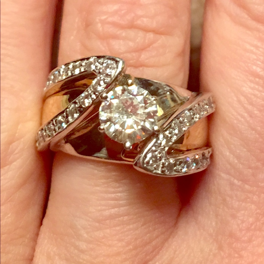Moissanite diamond ring