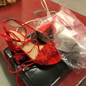 Red fringe Torrid heel