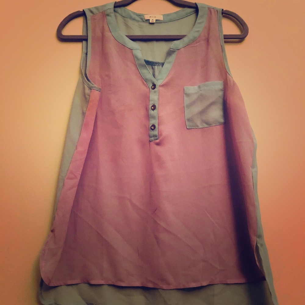 Purple & green blouse