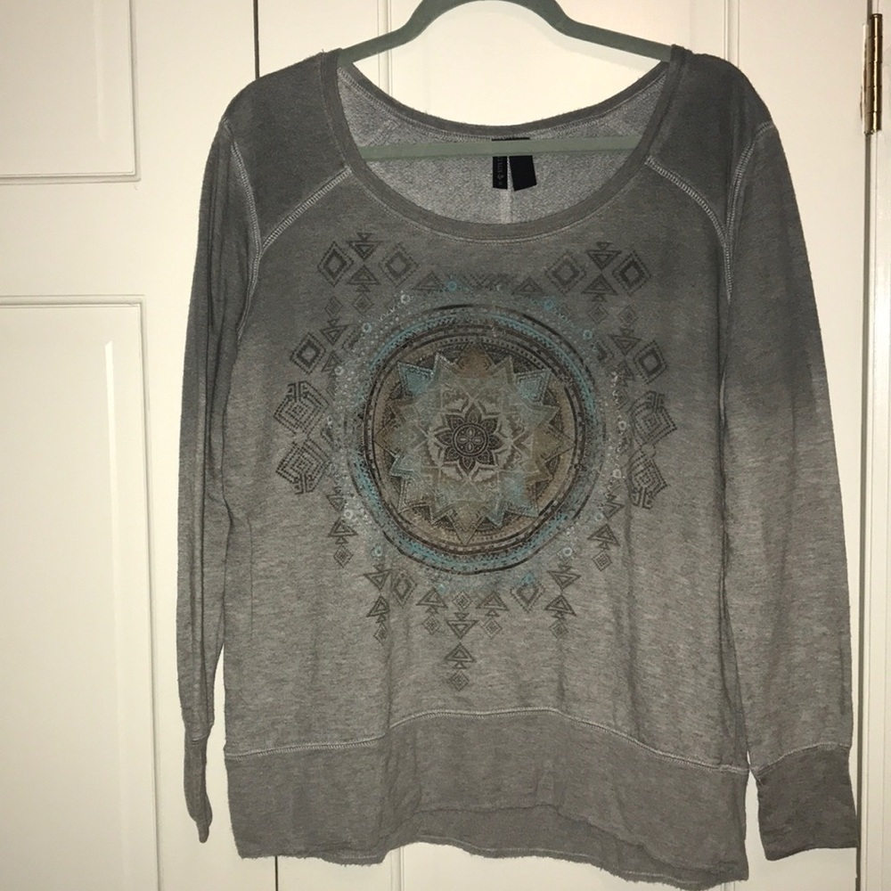 Full tilt scoop/boat neck sweater