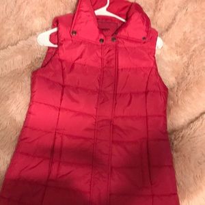 Pink puff vest
