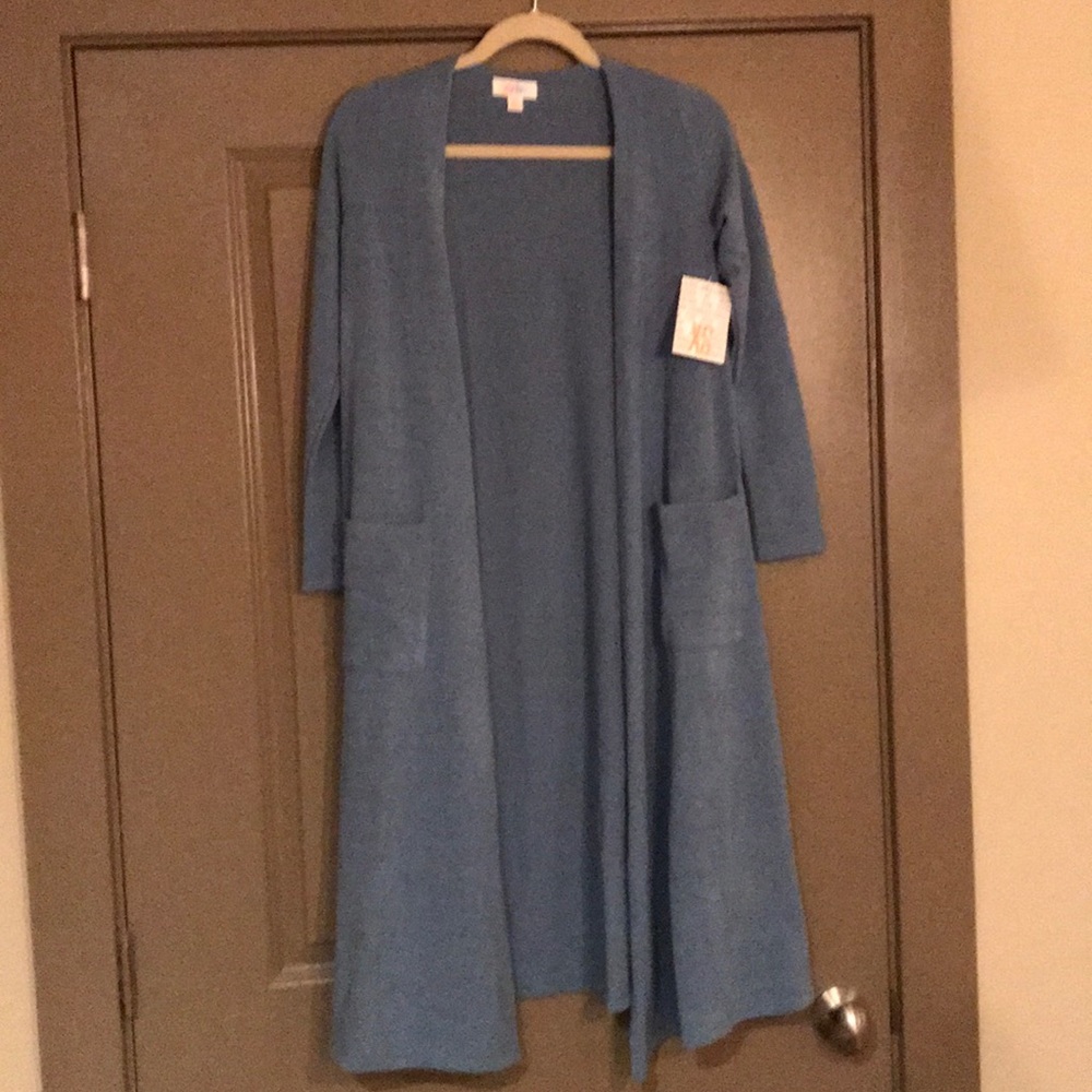 NWT LuLaRoe Blue Sarah Duster Size XS