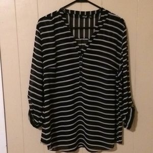 Chiffon Stripe Blouse