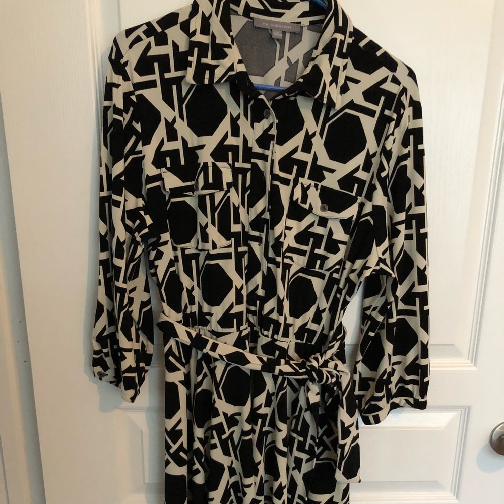 NY Collection belted dress