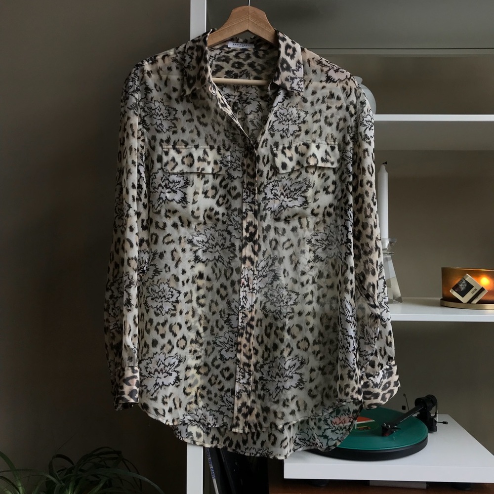 Equipment Sheer Silk Blouse.